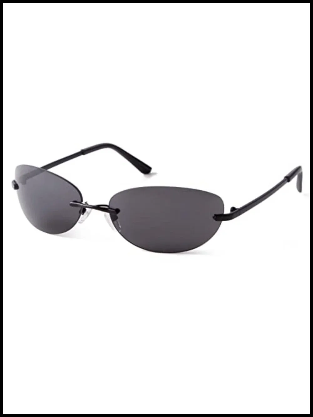 Y2K Retro Oval Sunglasses UV400 Protection Rimless Metal Frame Unisex
